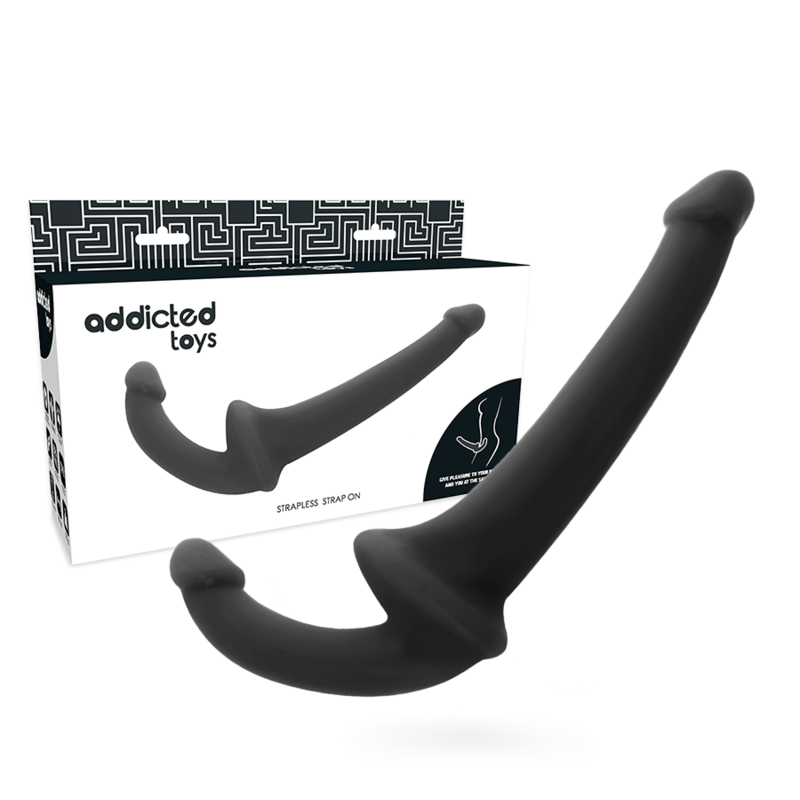 Imagen del artículo erótico ADDICTED TOYS - DILDO CON ARNÉS SIN SUJECIÓN NEGRO de ADDICTED TOYS en la sección JUGUETES BIENESTAR |Arneses|Arneses sin Vibración de Millenial Sexshop.