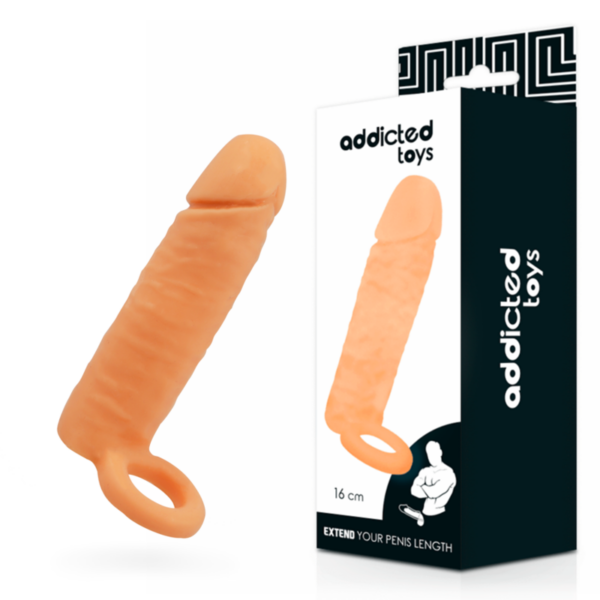 Imagen del artículo erótico ADDICTED TOYS - EXTENSIÓN PENE 16 CM de ADDICTED TOYS en la sección JUGUETES BIENESTAR |Juguetes para Hombres|Accesorios para el pene|Fundas Pene con Extensión de Millenial Sexshop.