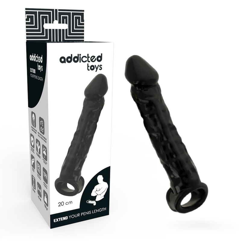 Imagen del artículo erótico ADDICTED TOYS - EXTENSOR PARA EL PENE NEGRO de ADDICTED TOYS en la sección JUGUETES BIENESTAR |Juguetes para Hombres|Accesorios para el pene|Fundas Pene con Extensión de Millenial Sexshop.