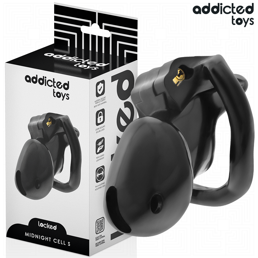 Imagen del artículo erótico ADDICTED TOYS LOCKED - MINDNIGHT CELL JAULA PARA PENE TALLA S 4.8 CM de ADDICTED TOYS LOCKED en la sección BDSM & BONDAGE |Artículos BDSM|Jaulas Pene BDSM de Millenial Sexshop.
