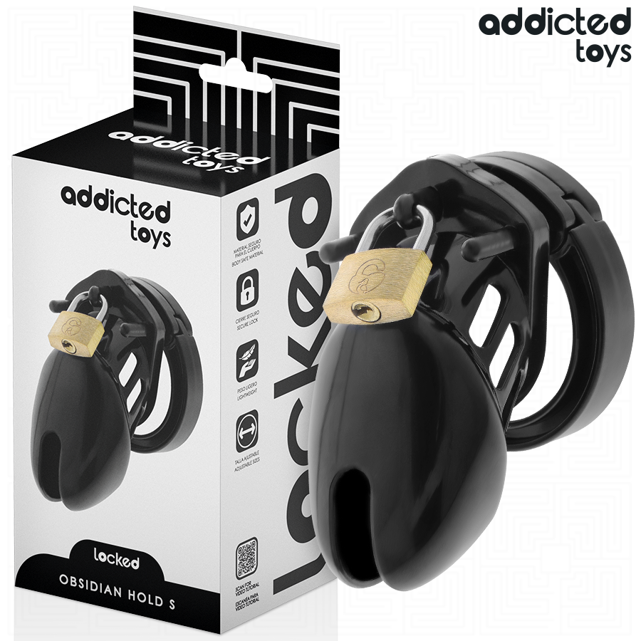 Imagen del artículo erótico ADDICTED TOYS LOCKED - OBSIDIAN HOLD JAULA PARA PENE TALLA S de ADDICTED TOYS LOCKED en la sección BDSM & BONDAGE |Artículos BDSM|Jaulas Pene BDSM de Millenial Sexshop.
