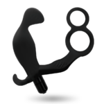 ADDICTED TOYS - PLUG ANAL CON ANILLA DOBLE PENE Y TESTÍCULOS NEGRO - Imagen 2