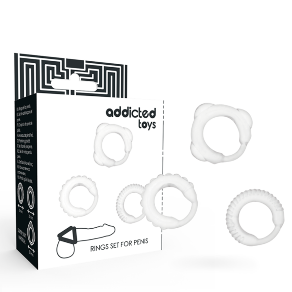 Imagen del artículo erótico ADDICTED TOYS - SET 3 ANILLOS PENE CLEAR de ADDICTED TOYS en la sección JUGUETES BIENESTAR |Juguetes para Hombres|Accesorios para el pene|Anillos Pene|Anillos sin vibración de Millenial Sexshop.
