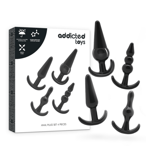 Imagen del artículo erótico ADDICTED TOYS - SET 4 PLUGS ANALES de ADDICTED TOYS en la sección JUGUETES BIENESTAR |Anal|Plugs Anales de Millenial Sexshop.