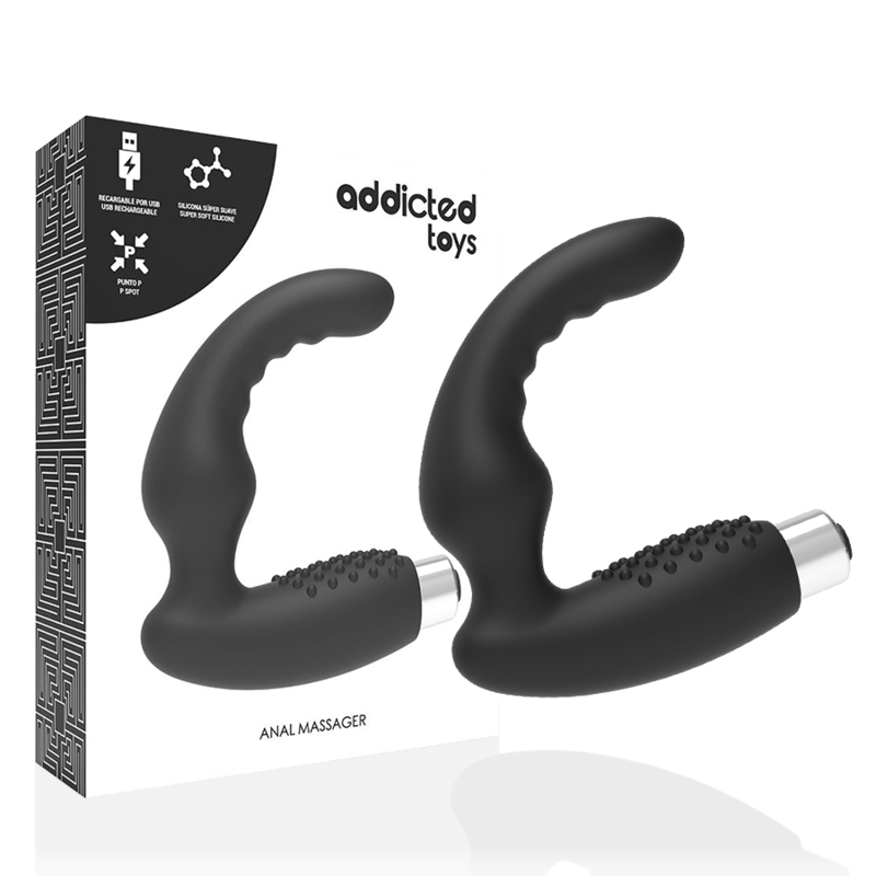 Imagen del artículo erótico ADDICTED TOYS - VIBRADOR PROSTÁTICO RECARGABLE MODEL 2 - NEGRO de ADDICTED TOYS en la sección JUGUETES BIENESTAR |Anal|Vibradores Anales de Millenial Sexshop.