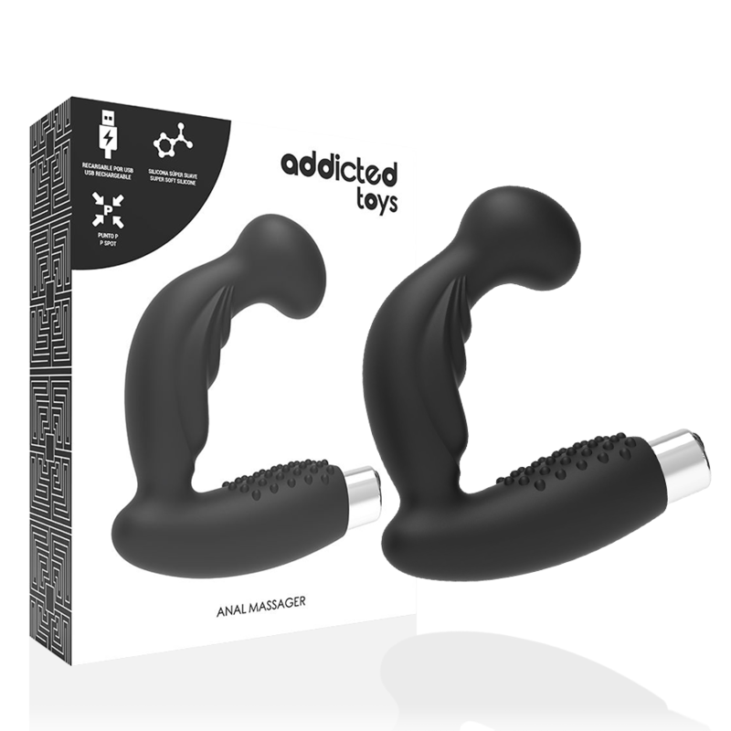 Imagen del artículo erótico ADDICTED TOYS - VIBRADOR PROSTÁTICO RECARGABLE MODEL 3 - NEGRO de ADDICTED TOYS en la sección JUGUETES BIENESTAR |Anal|Vibradores Anales de Millenial Sexshop.