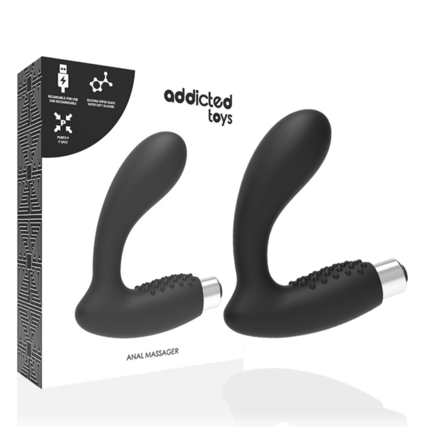 Imagen del artículo erótico ADDICTED TOYS - VIBRADOR PROSTÁTICO RECARGABLE MODEL 5 - NEGRO de ADDICTED TOYS en la sección JUGUETES BIENESTAR |Anal|Vibradores Anales de Millenial Sexshop.