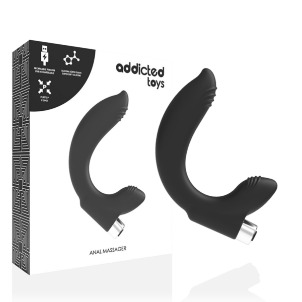 Imagen del artículo erótico ADDICTED TOYS - VIBRADOR PROSTÁTICO RECARGABLE MODEL 7 - NEGRO de ADDICTED TOYS en la sección JUGUETES BIENESTAR |Anal|Vibradores Anales de Millenial Sexshop.