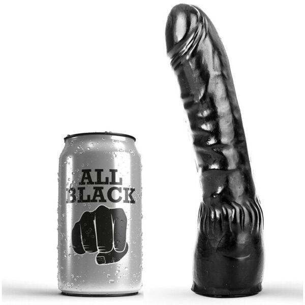 Imagen del artículo erótico ALL BLACK - DILDO NEGRO REALÍSTICO 20 CM de ALL BLACK en la sección JUGUETES BIENESTAR |Dildos sin Vibración|Penes realisticos de Millenial Sexshop.
