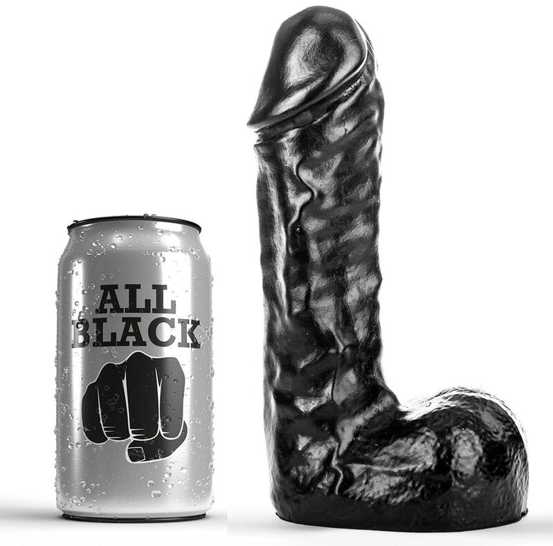Imagen del artículo erótico ALL BLACK - DONG 19 CM de ALL BLACK en la sección JUGUETES BIENESTAR |Dildos sin Vibración|Penes realisticos de Millenial Sexshop.