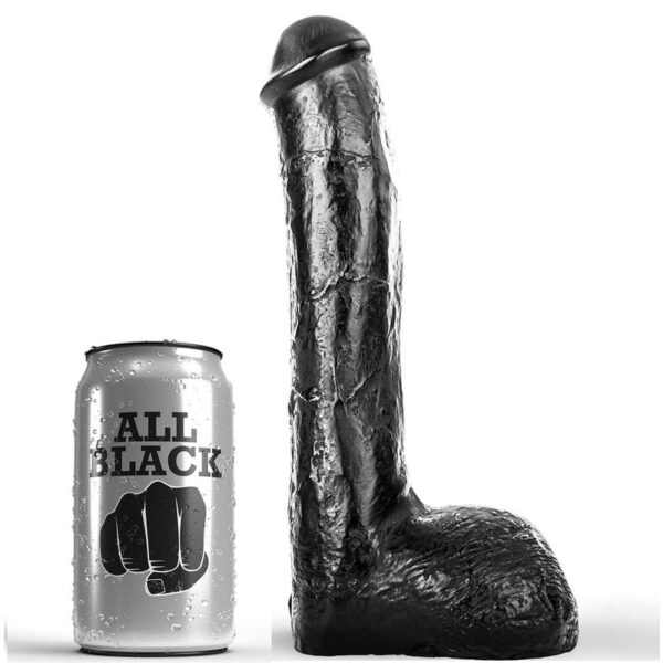 Imagen del artículo erótico ALL BLACK - PENE REALÍSTICO ANAL 23 CM de ALL BLACK en la sección JUGUETES BIENESTAR |Dildos sin Vibración|Penes realisticos de Millenial Sexshop.