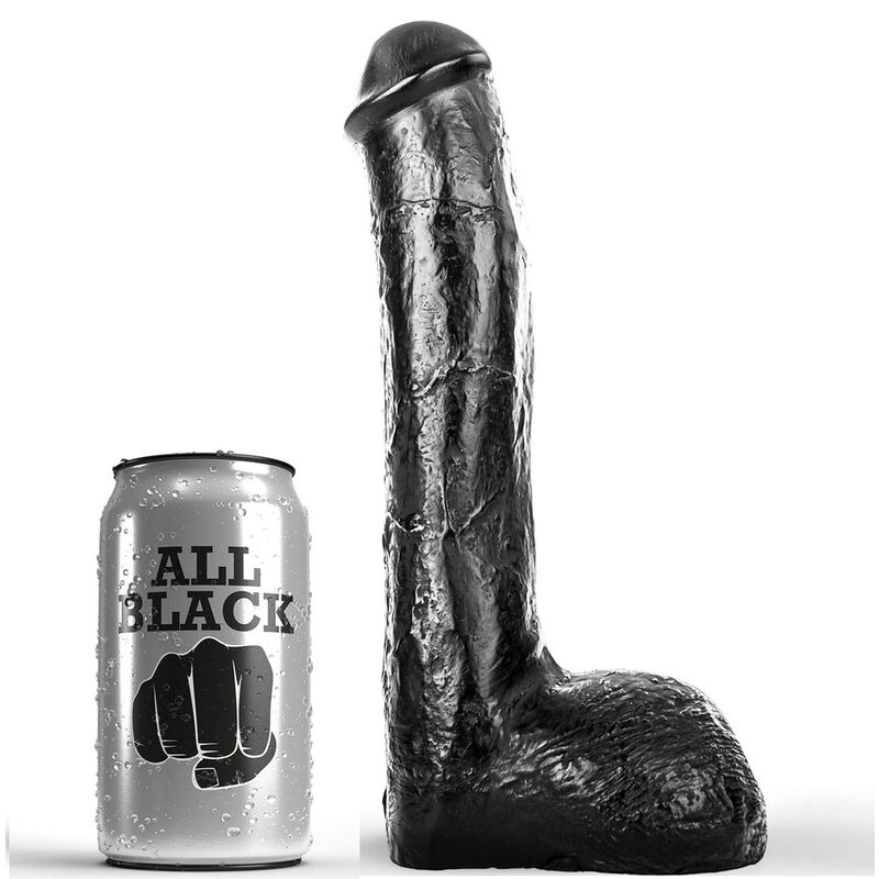 Imagen del artículo erótico ALL BLACK - PENE REALÍSTICO ANAL 23 CM de ALL BLACK en la sección JUGUETES BIENESTAR |Dildos sin Vibración|Penes realisticos de Millenial Sexshop.