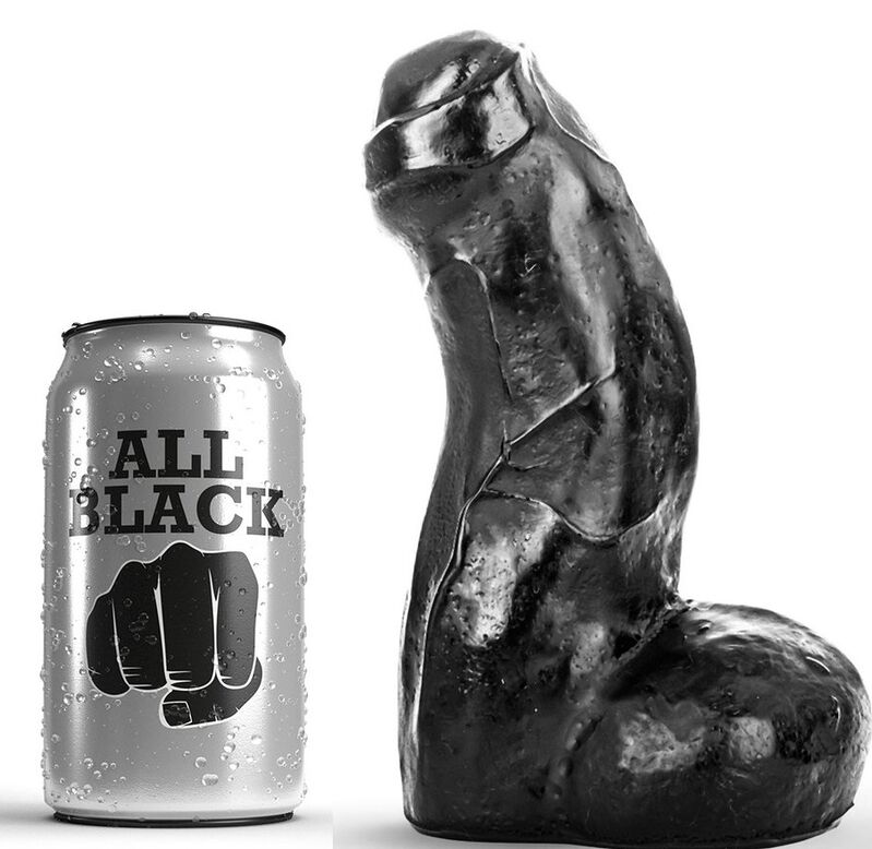 Imagen del artículo erótico ALL BLACK - REALISTIC DONG NEGRO 17 CM de ALL BLACK en la sección JUGUETES BIENESTAR |Dildos sin Vibración|Penes realisticos de Millenial Sexshop.