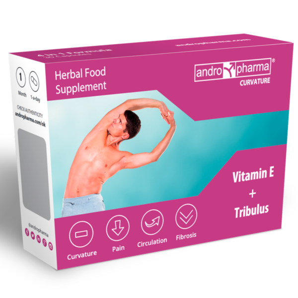 Imagen del artículo erótico ANDROPHARMA - CURVATURE TRATAMIENTO PEYRONIE de ANDRO MEDICAL en la sección DROGUERÍA |Complementos Alimenticios|Cápsulas para Hombres de Millenial Sexshop.