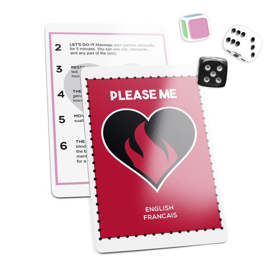 Imagen del artículo erótico ARIA - PLEASE ME PLAY CARTAS + 3 DADOS de ARIA en la sección JUEGOS |Juego de Dados de Millenial Sexshop.