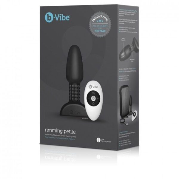 Imagen del artículo erótico B-VIBE - RIMMING CONTROL REMOTO ANAL PLUG PETITE NEGRO de B-VIBE en la sección JUGUETES BIENESTAR |Vibradores|Vibradores control remoto de Millenial Sexshop.