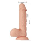 BAILE - BEAUTIFUL ENCOUNTER BAHAMUT DILDO REALÍSTICO FLEXIBLE 21.8 CM NATURAL - Imagen 6