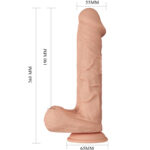BAILE - BEAUTIFUL ENCOUNTER BERGRISI DILDO REALÍSTICO FLEXIBLE 26 CM NATURAL - Imagen 8