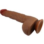 BAILE - BEAUTIFUL WILKS VIBRADOR REALÍSTICO DE 5 CONFIGURACIONES 25 CM MULATO - Imagen 9