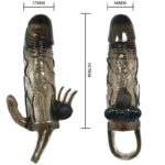 BAILE - BRAVE MAN FUNDA PENE ANAL Y CLITORIS VIBRADOR 16.5 CM NEGRO - Imagen 9