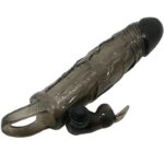 BAILE - BRAVE MAN FUNDA REALISTICA PENE CON RABBIT 16.5 CM NEGRO - Imagen 4