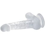 BAILE - DILDO REALÍSTICO CON VENTOSA Y TESTÍCULOS 16.7 CM TRANSPARENTE - Imagen 3