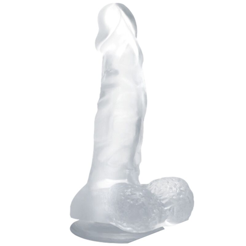 Imagen del artículo erótico BAILE - DILDO REALÍSTICO CON VENTOSA Y TESTÍCULOS 16.7 CM TRANSPARENTE de BAILE DILDOS en la sección JUGUETES BIENESTAR |Dildos sin Vibración de Millenial Sexshop.