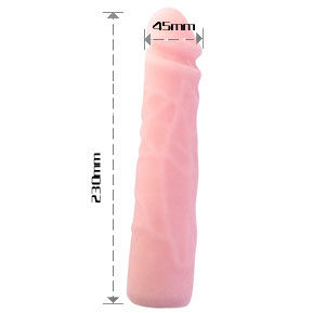 Imagen del artículo erótico BAILE - DILDO SILICONA TACTO PIEL REALÍSTICO 23 CM de BAILE DILDOS en la sección JUGUETES BIENESTAR |Dildos sin Vibración|Penes realisticos de Millenial Sexshop.