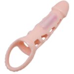 BAILE - FUNDA EXTENSORA PENE CON VIBRACIÓN Y STRAP NATURAL 13.5 CM - Imagen 4