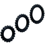 BAILE - TITAN SET 3 PCS COCK RING BLACK 2.8 + 2.4 + 1.9 CM - Imagen 3