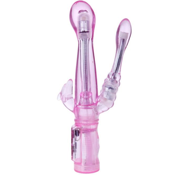 Imagen del artículo erótico BAILE - VIBRADOR FLEXIBLE CON ESTIMULADOR ANAL de BAILE VIBRATORS en la sección JUGUETES BIENESTAR |Vibradores|Vibradores Rabbit de Millenial Sexshop.