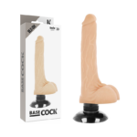 Imagen del artículo erótico BASECOCK - VIBRADOR REALÍSTICO 2-1 NATURAL 18.5 CM -O- 4 CM de BASECOCK en la sección JUGUETES BIENESTAR |Vibradores|Vibradores Realisticos de Millenial Sexshop.
