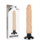 Imagen del artículo erótico BASECOCK - VIBRADOR REALÍSTICO 2-1 NATURAL 20 CM -O- 4 CM de BASECOCK en la sección JUGUETES BIENESTAR |Vibradores|Vibradores Realisticos de Millenial Sexshop.