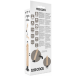 BASECOCK - VIBRADOR REALÍSTICO 2-1 NATURAL 20 CM -O- 4 CM - Imagen 6