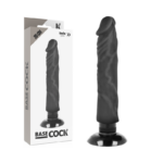 Imagen del artículo erótico BASECOCK - VIBRADOR REALÍSTICO 2-1 NATURAL NEGRO 20 CM -O- 4 CM de BASECOCK en la sección JUGUETES BIENESTAR |Vibradores|Vibradores Realisticos de Millenial Sexshop.