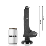 BASECOCK - VIBRADOR REALÍSTICO 2-1 NEGRO 18.5 CM -O- 4 CM - Imagen 2
