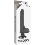BASECOCK - VIBRADOR REALÍSTICO 2-1 NEGRO 18.5 CM -O- 4 CM - Imagen 5