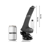 BASECOCK - VIBRADOR REALÍSTICO ARTICULABLE CONTROL REMOTO NEGRO 18.5 CM -O- 4 CM - Imagen 2