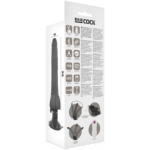 BASECOCK - VIBRADOR REALÍSTICO ARTICULABLE CONTROL REMOTO NEGRO 18.5 CM -O- 4 CM - Imagen 6
