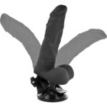 BASECOCK - VIBRADOR REALÍSTICO ARTICULABLE CONTROL REMOTO NEGRO 21 CM -O- 5 CM - Imagen 3