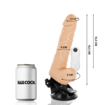 BASECOCK - VIBRADOR REALÍSTICO CONTROL REMOTO NATURAL 18.5 CM -O- 4CM - Imagen 2