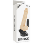 BASECOCK - VIBRADOR REALÍSTICO CONTROL REMOTO NATURAL 18.5 CM -O- 4CM - Imagen 4
