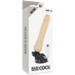 BASECOCK - VIBRADOR REALÍSTICO CONTROL REMOTO NATURAL 19.5 CM -O- 4 CM - Imagen 4