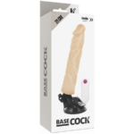 BASECOCK - VIBRADOR REALÍSTICO CONTROL REMOTO NATURAL 21 CM -O- 4 CM - Imagen 4