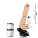 BASECOCK - VIBRADOR REALÍSTICO CONTROL REMOTO NATURAL CON TESTÍCULOS 19.5 CM -O- 4 CM - Imagen 2
