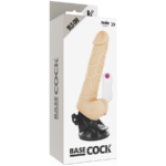 BASECOCK - VIBRADOR REALÍSTICO CONTROL REMOTO NATURAL CON TESTÍCULOS 19.5 CM -O- 4 CM - Imagen 4
