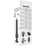 BASECOCK - VIBRADOR REALÍSTICO CONTROL REMOTO NEGRO 18.5 CM -O- 4CM - Imagen 5
