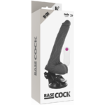 BASECOCK - VIBRADOR REALÍSTICO CONTROL REMOTO NEGRO 19 CM -O- 4 CM - Imagen 4