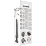 BASECOCK - VIBRADOR REALÍSTICO CONTROL REMOTO NEGRO 19 CM -O- 4 CM - Imagen 5