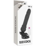 BASECOCK - VIBRADOR REALÍSTICO CONTROL REMOTO NEGRO 19.5 CM -O- 4 CM - Imagen 4